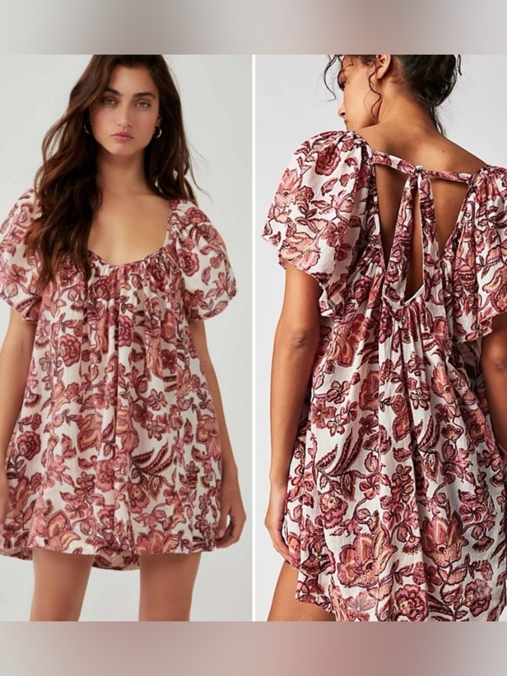 Free People Kauai Getaway Printed Mini Dress Tunic Top Medium